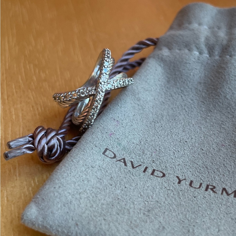 DAVID YURMAN Diamond Crossover Cable X Ring
